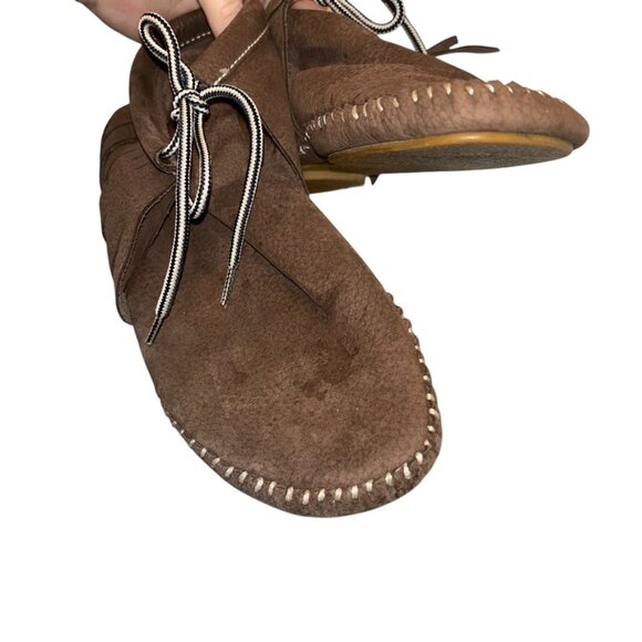 Jeffrey Campbell Anthropologie Tahiti mocha brown suede leather moccasin… - Picture 4 of 7